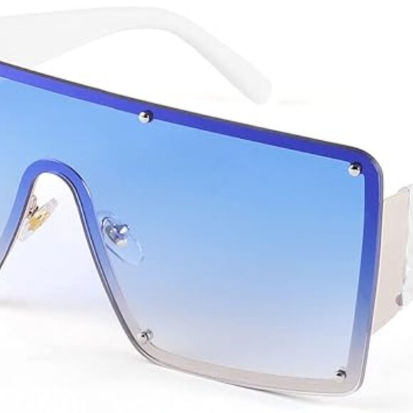Gradient blue sparkly sunglasses - Picture 4 of 6